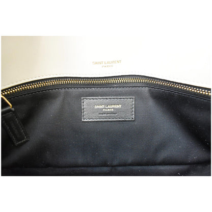 YVES SAINT LAURENT Kate Supple 99 Lambskin Leather Chain Shoulder Bag Light cream