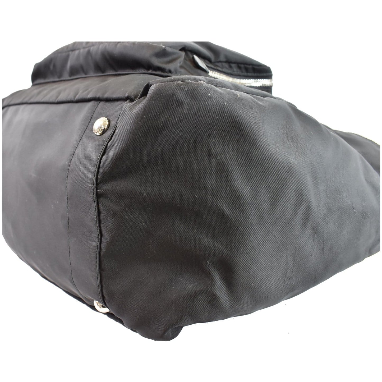 PRADA Vela Nylon Baby Shoulder Bag Black