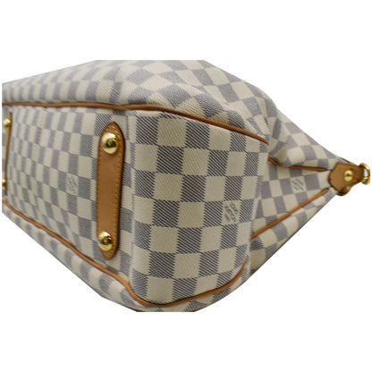 LOUIS VUITTON Siracusa GM Damier Azur Shoulder Bag White