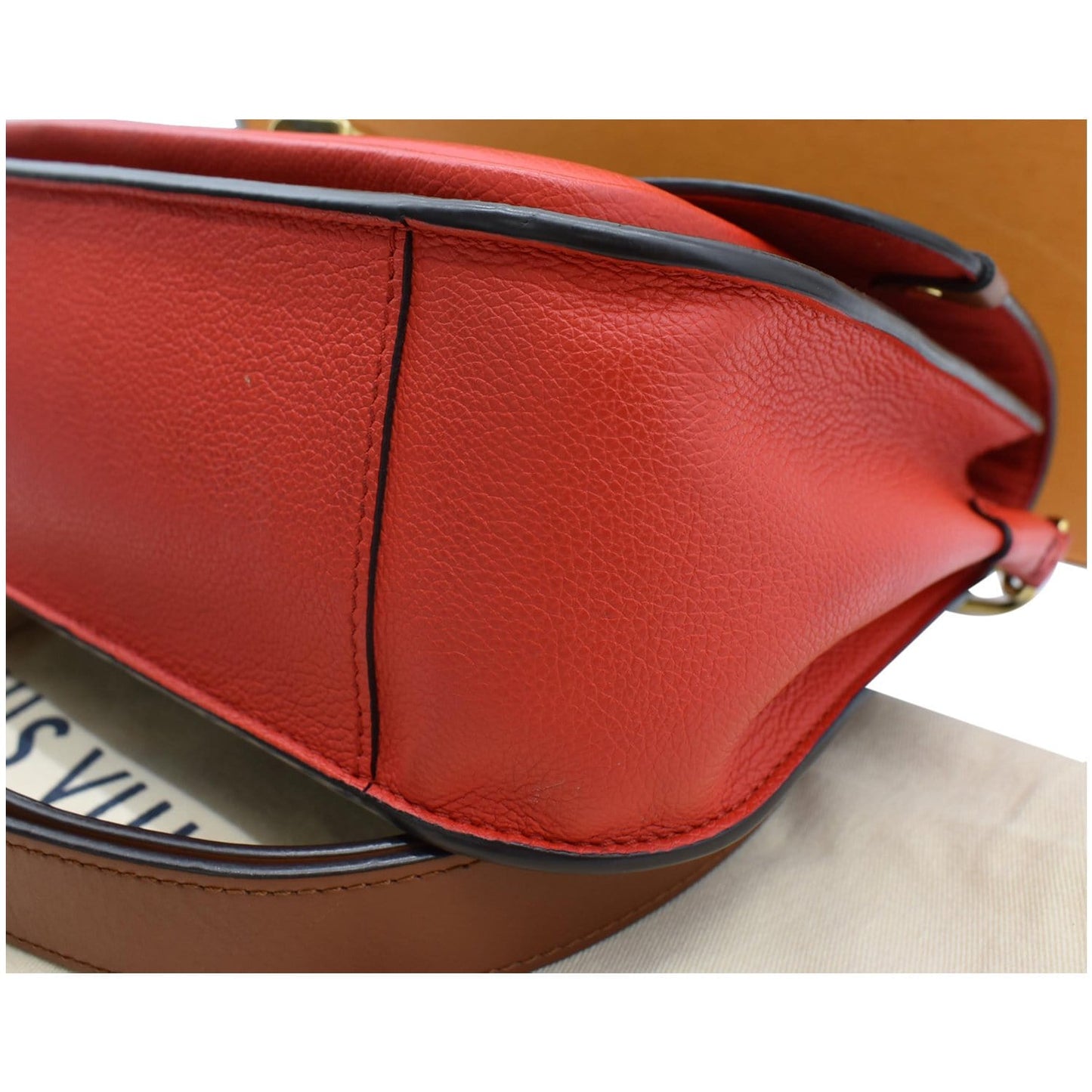 LOUIS VUITTON Vaugirard Monogram Canvas Shoulder Bag Coquelicot