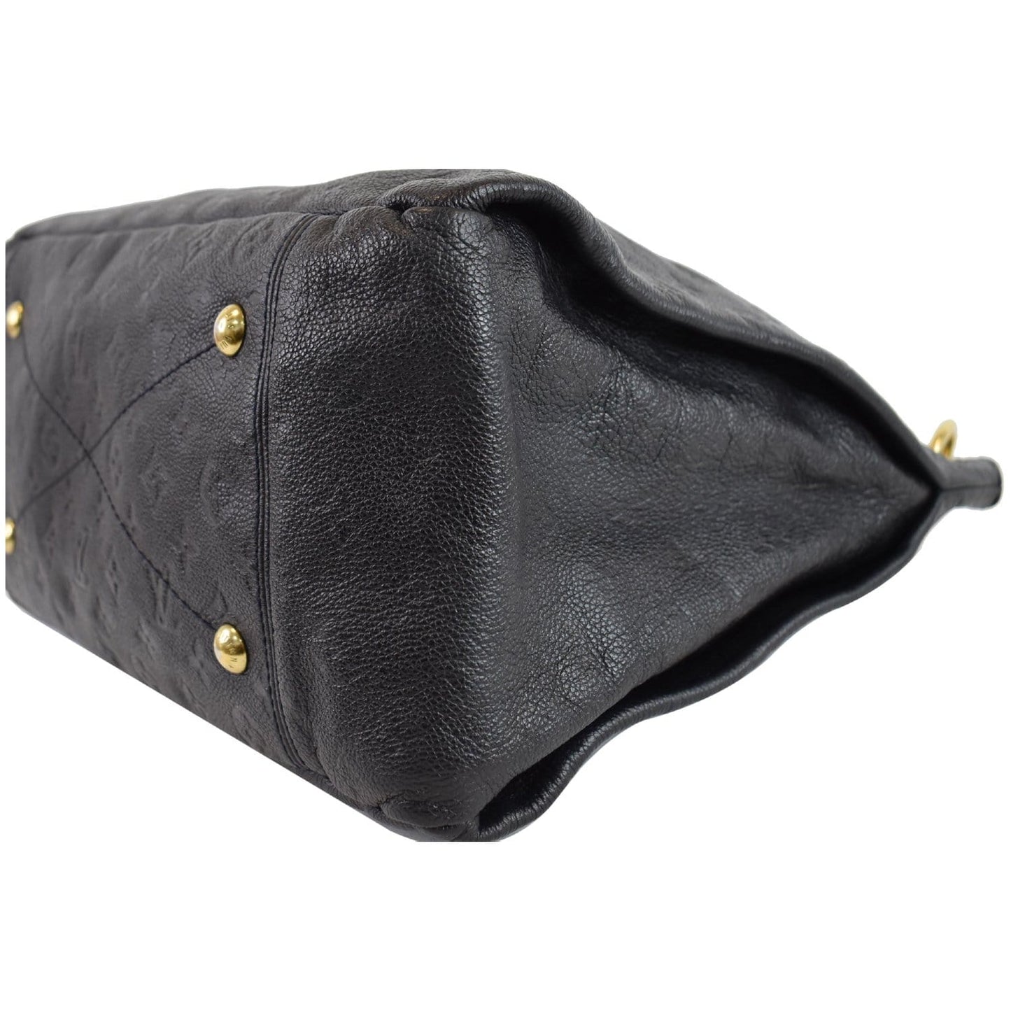 LOUIS VUITTON Artsy MM Empreinte Leather Shoulder Bag Navy