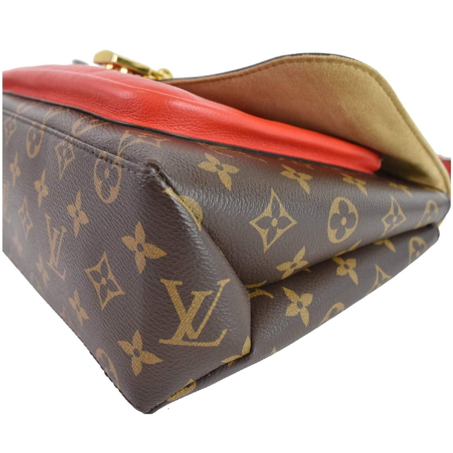 LOUIS VUITTON Marignan Monogram Canvas Shoulder Bag Coquelicot