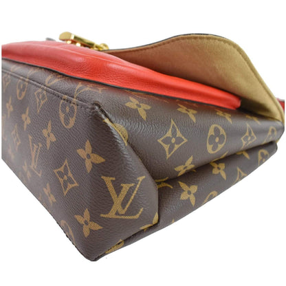 LOUIS VUITTON Marignan Monogram Canvas Shoulder Bag Coquelicot