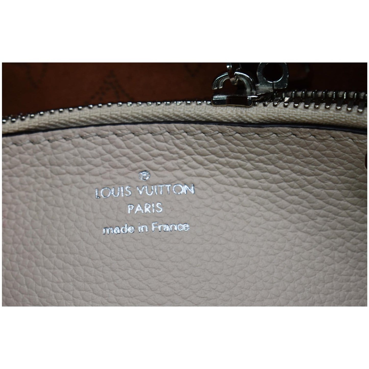 LOUIS VUITTON Muria Mahina Perforated Leather Shoulder Bag Cream