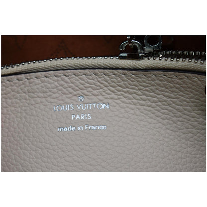 LOUIS VUITTON Muria Mahina Perforated Leather Shoulder Bag Cream
