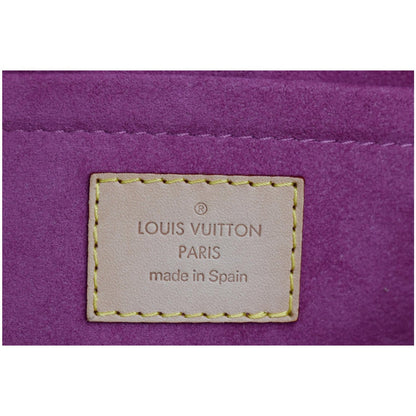 LOUIS VUITTON Mini Pleaty Monogram Denim Shoulder Handbag Fuchsia