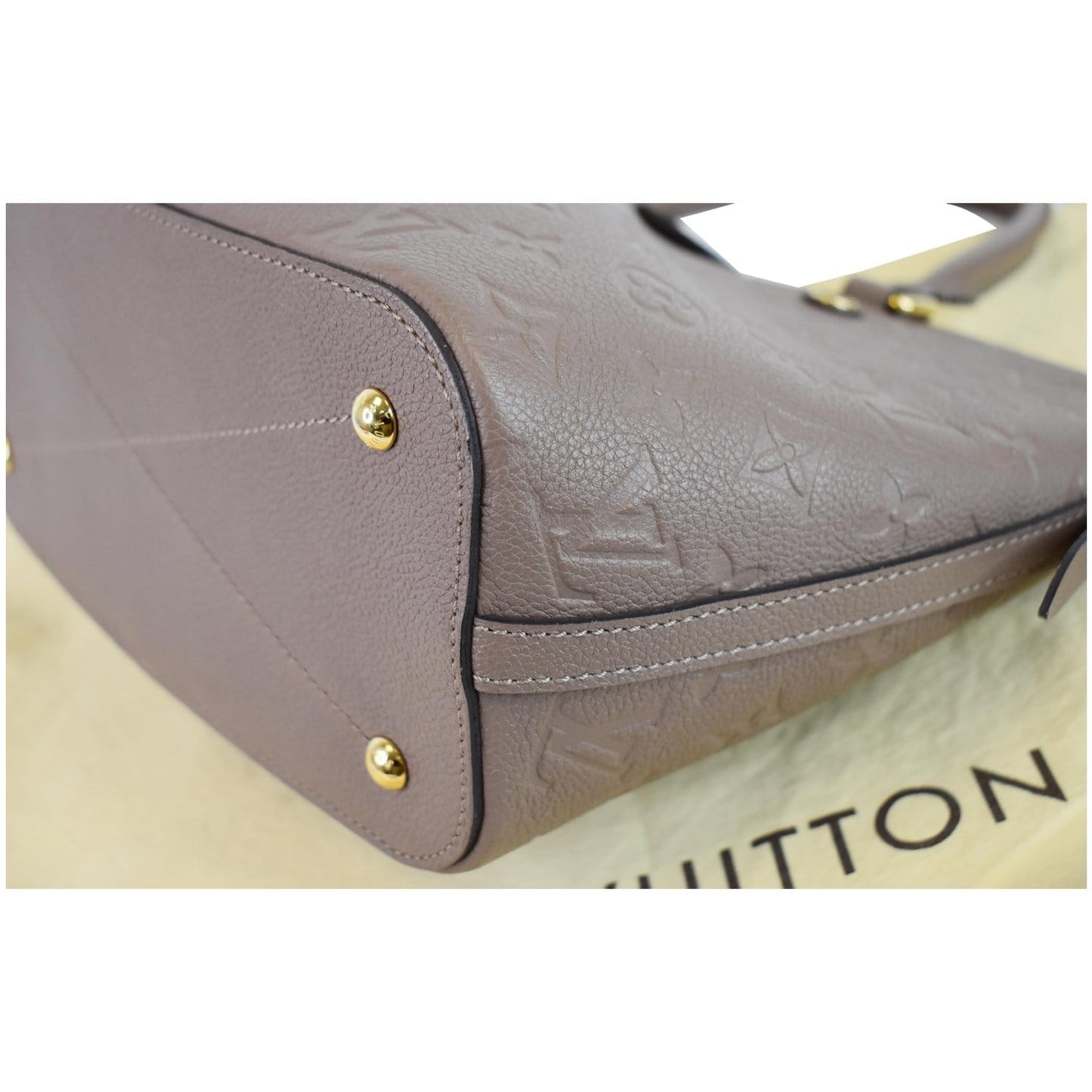 LOUIS VUITTON Mazarine PM Monogram Empreinte Shoulder Bag Taupe