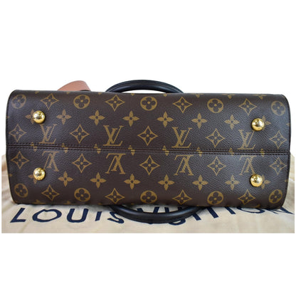 LOUIS VUITTON Tuileries Monogram Canvas Tote Shoulder Bag Brown