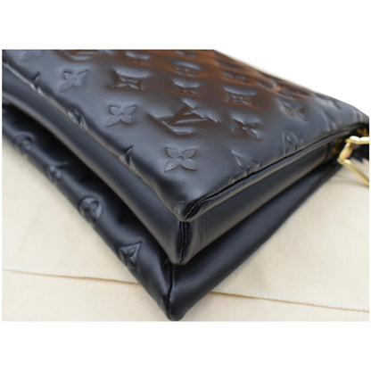 LOUIS VUITTON Coussin PM Monogram Embossed Shoulder Bag Black