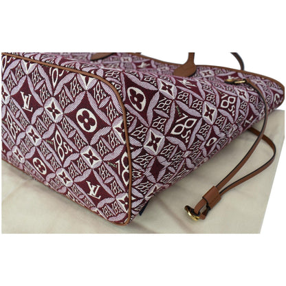 LOUIS VUITTON Neverfull MM Since 1854 Jacquard Shoulder Bag Bordeaux Red