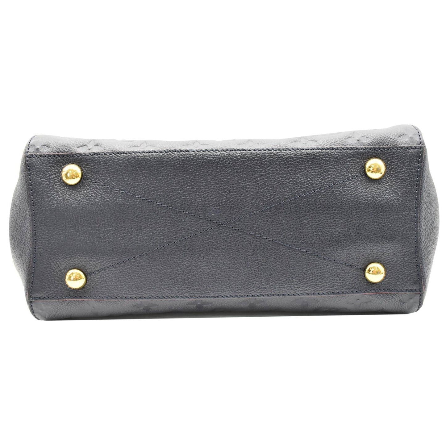 LOUIS VUITTON Montaigne MM Monogram Empreinte Shoulder Bag Blue