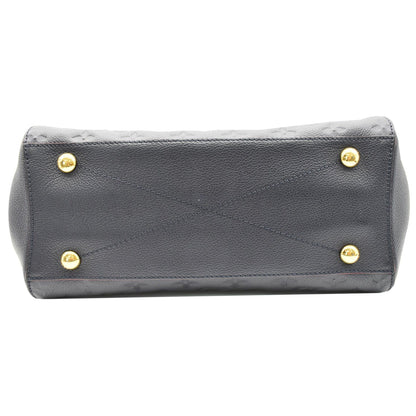 LOUIS VUITTON Montaigne MM Monogram Empreinte Shoulder Bag Blue