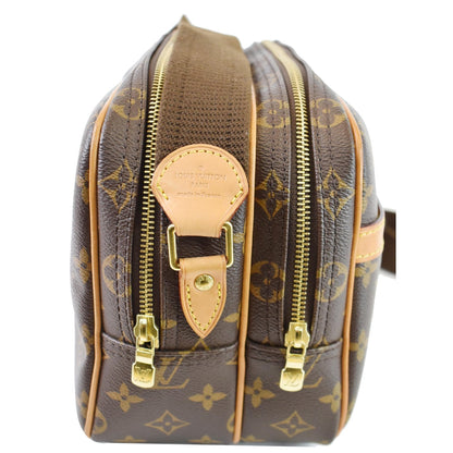 LOUIS VUITTON Reporter PM Monogram Canvas Shoulder Bag Brown