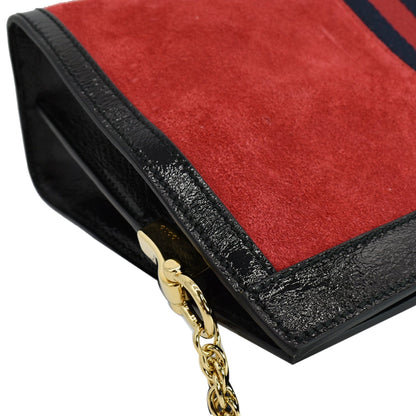 GUCCI Ophidia GG Medium Web Suede Leather Shoulder Bag Red 503876  - Hot Deals
