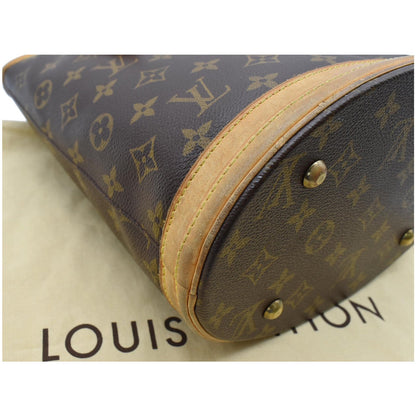 LOUIS VUITTON Marais Bucket Monogram Canvas Shoulder Bag Brown