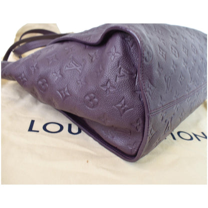 LOUIS VUITTON Lumineuse PM Monogram Empreinte Leather Shoulder Bag Plum