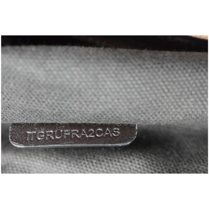 BURBERRY Gladstone Haymarket Check Leather Tote Shoulder Bag Chocolate