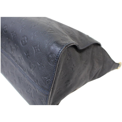 LOUIS VUITTON Lumineuse PM Monogram Empreinte Leather Shoulder Bag Black