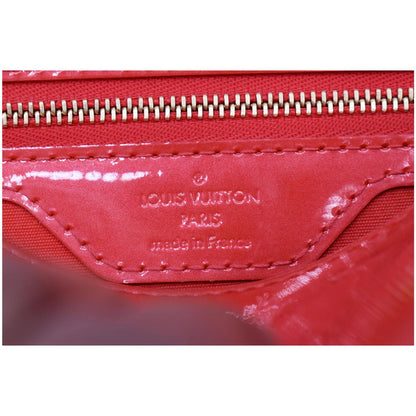 LOUIS VUITTON Avalon MM Monogram Vernis Shoulder Tote Bag Rouge Grenadine