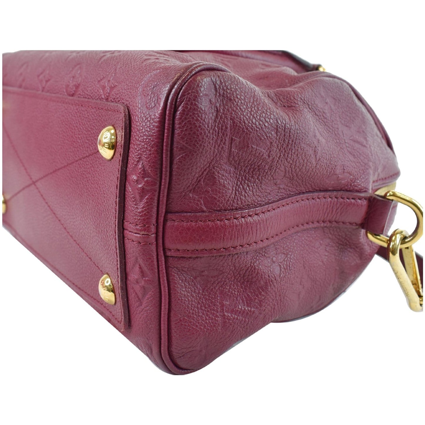 LOUIS VUITTON Speedy 25 Bandouliere Empreinte Leather Shoulder Bag Purple