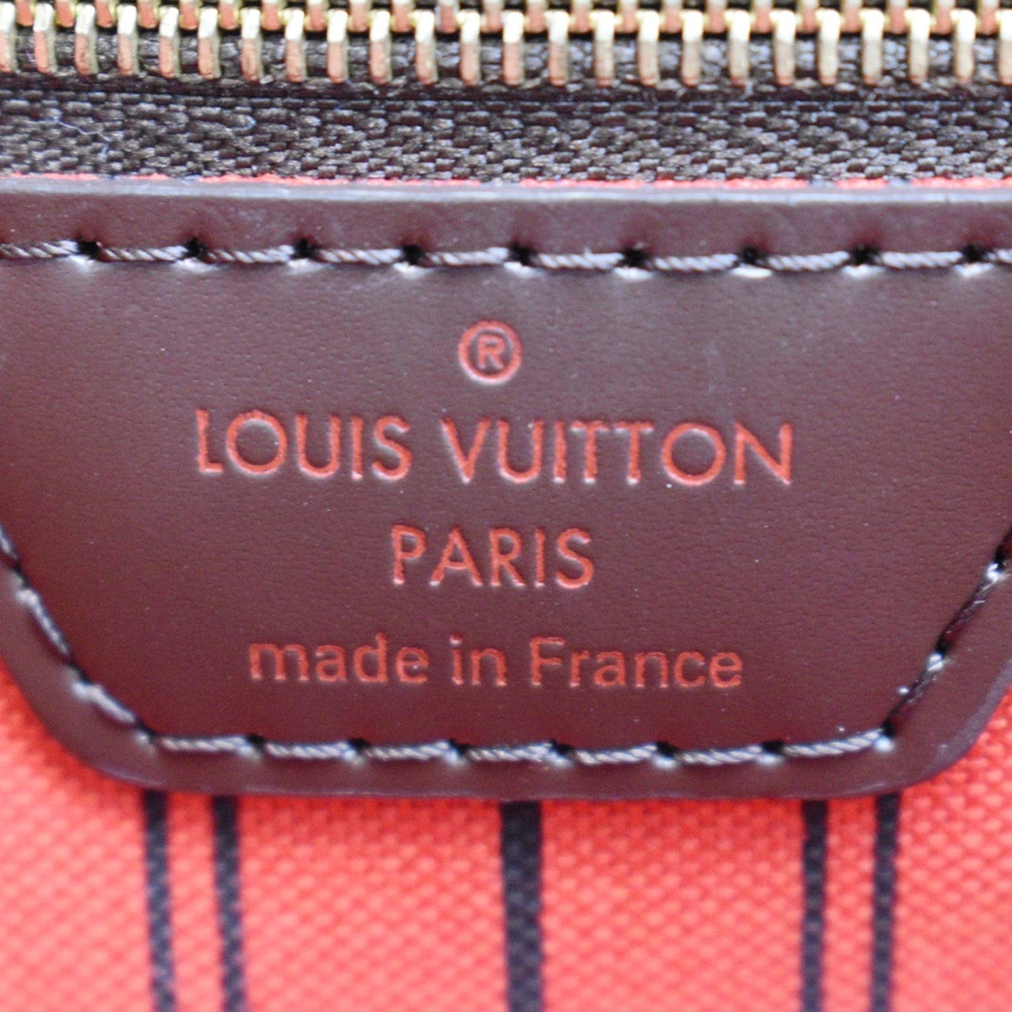 LOUIS VUITTON Neverfull PM Damier Ebene Shoulder Bag Brown