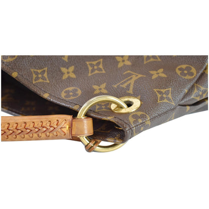 LOUIS VUITTON Artsy MM Monogram Canvas Shoulder Bag Brown