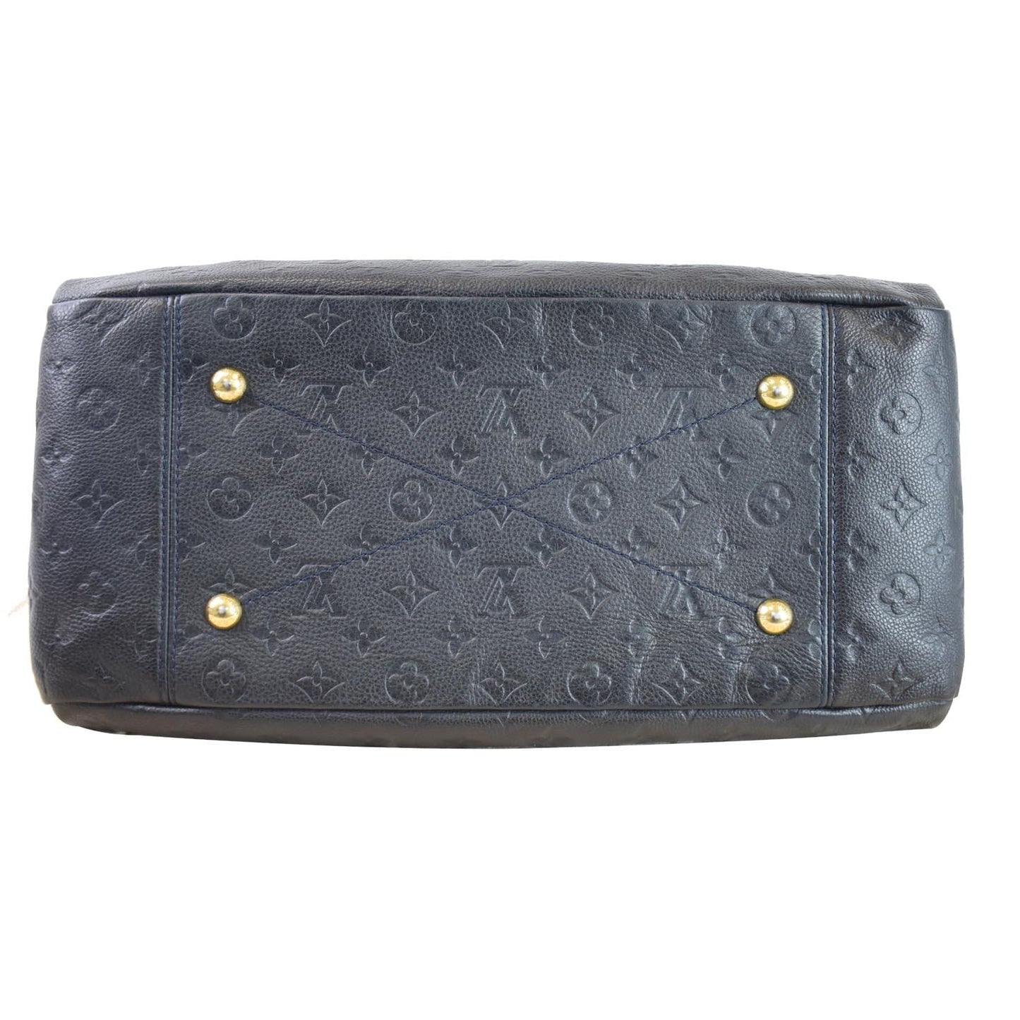 LOUIS VUITTON Artsy MM Empreinte Leather Shoulder Bag Blue