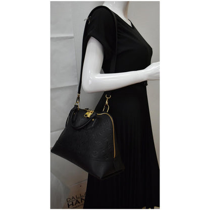 LOUIS VUITTON Neo Alma PM Monogram Empreinte Satchel Shoulder Bag Black