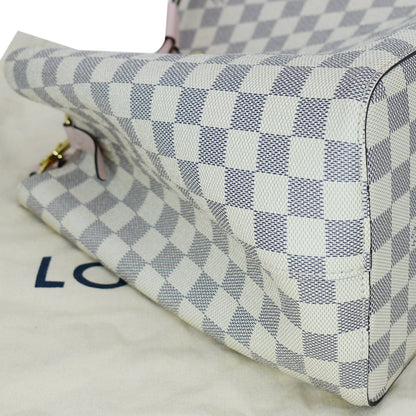 LOUIS VUITTON Neonoe MM Damier Azur Shoulder Bag Rose