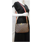 LOUIS VUITTON Lorette Monogram Canvas Shoulder Bag Brown