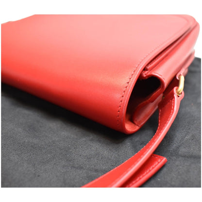 YVES SAINT LAURENT Betty Smooth Leather Shoulder Bag Red
