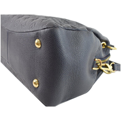 LOUIS VUITTON Ponthieu PM Empreinte Leather Shoulder Bag Blue