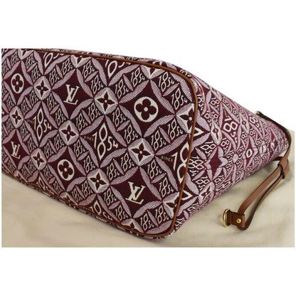 LOUIS VUITTON Neverfull MM Since 1854 Jacquard Shoulder Bag Bordeaux Red