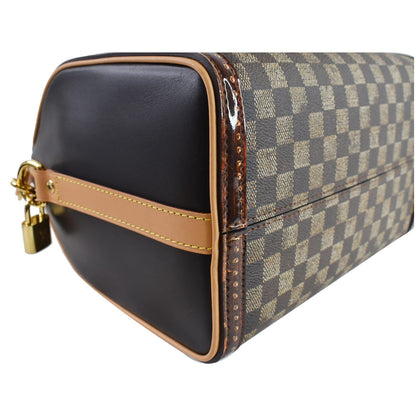LOUIS VUITTON Time Trunk Speedy 25 Bandouliere Damier Shoulder Bag Black