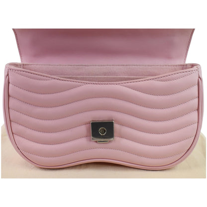 LOUIS VUITTON New Wave Chain MM Calfskin Leather Shoulder Bag Rose Pink