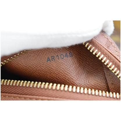 LOUIS VUITTON Orsay Monogram Canvas Clutch Bag Brown