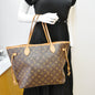 LOUIS VUITTON Neverfull MM Monogram Canvas Tote Shoulder Bag Fuchsia