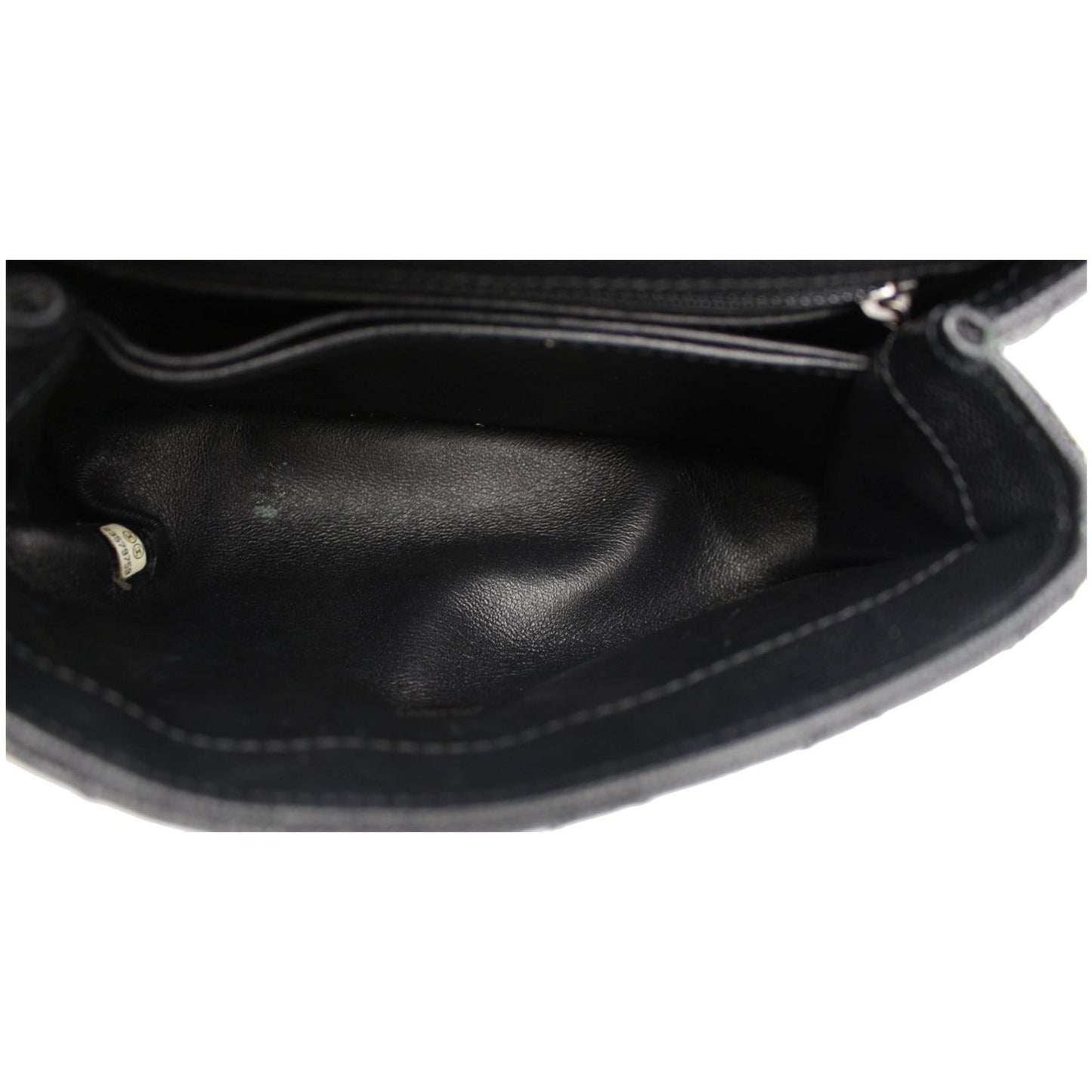 CHANEL Coco Mini Top Lizard Handle Caviar Leather Shoulder Bag Black