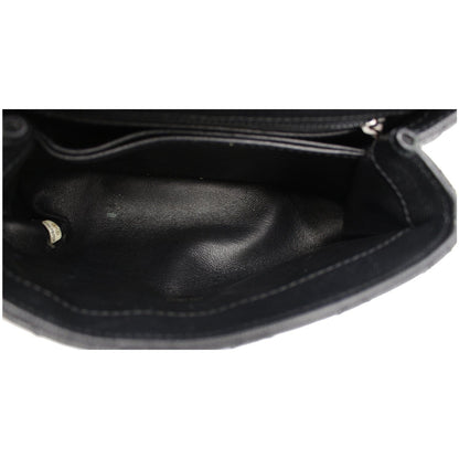 CHANEL Coco Mini Top Lizard Handle Caviar Leather Shoulder Bag Black