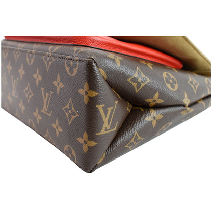 LOUIS VUITTON Marignan Monogram Canvas Messenger Shoulder Bag Coquelicot