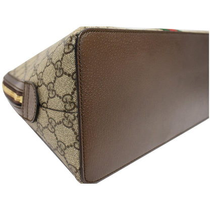 GUCCI Ophidia GG Canvas Medium Top Handle Shoulder Bag Beige 524533