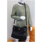 PRADA Cervo Antik Deerskin Leather Shoulder Bag Black BR3787