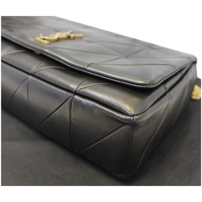 YVES SAINT LAURENT Jamie Giant Lambskin Leather Shoulder Bag Black