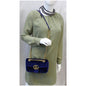 GUCCI GG Marmont Velvet Mini Shoulder Crossbody Bag Blue