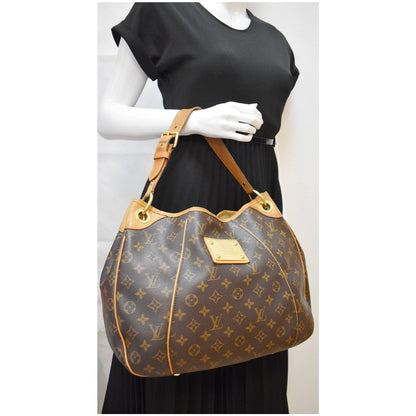 LOUIS VUITTON Galliera PM Monogram Canvas Shoulder Bag Brown