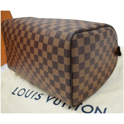 LOUIS VUITTON Speedy 30 Damier Ebene Shoulder Bag Brown