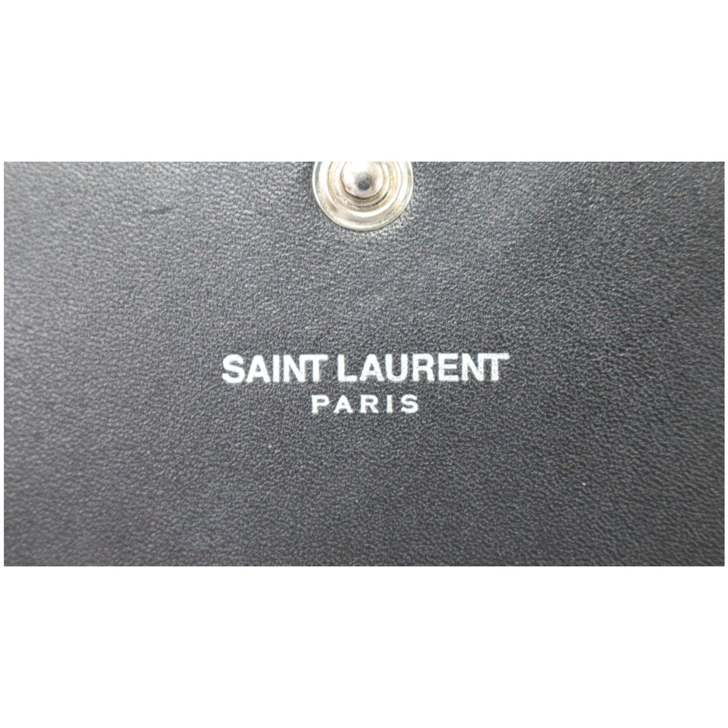 YVES SAINT LAURENT Kate Stars Leather Chain Clutch Crossbody Bag Black