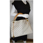 LOUIS VUITTON Artsy MM Damier Azur Shoulder Bag White