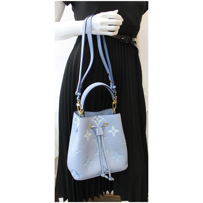 LOUIS VUITTON NeoNoe BB Monogram Empreinte Shoulder Bag Summer Blue
