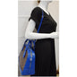 LOUIS VUITTON Dora MM Monogram Canvas Shoulder Bag Blue